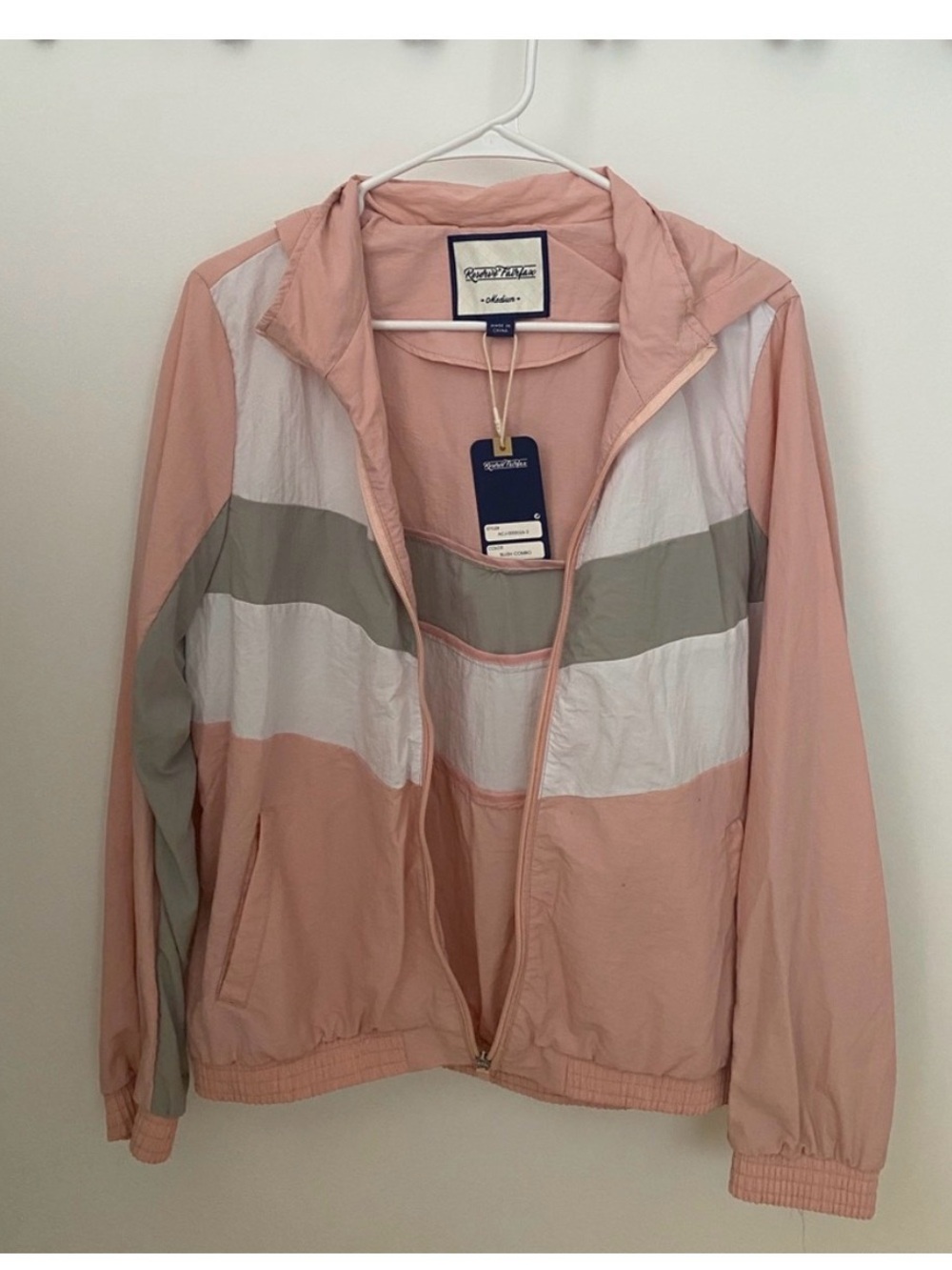 Pink Colorblock Windbreaker Jacket